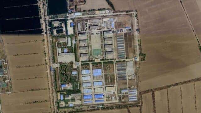 Penjara Shizuishan, Wilayah Otonomi Hui Ningxia, Tiongkok (Foto satelit Google Earth)