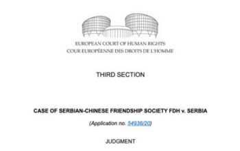 Kasus "Serbian-Chinese Friendship Society FDH v. Serbia"