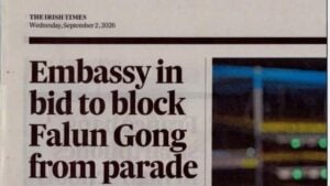 Sudut publikasi cetak The Irish Times pada 2 September 2026