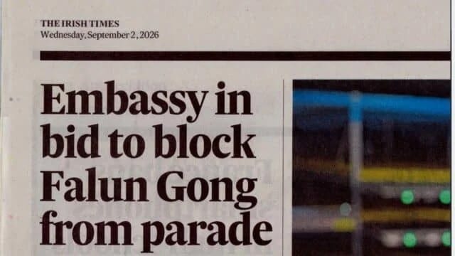 Sudut publikasi cetak The Irish Times pada 2 September 2026