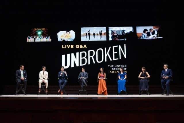 Diskusi panel saat pemutaran film UNBROKEN di Dragon Springs, markas Shen Yun Performing Arts, di Cuddebackville, N.Y., pada 17 Okt 2026. (Samira Bouaou/The Epoch Times)